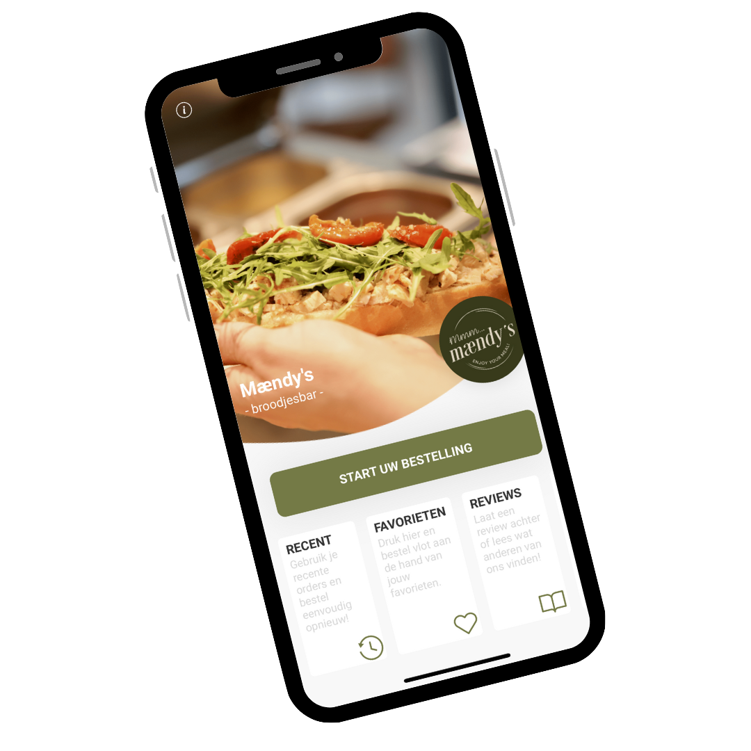 Phone with order page open